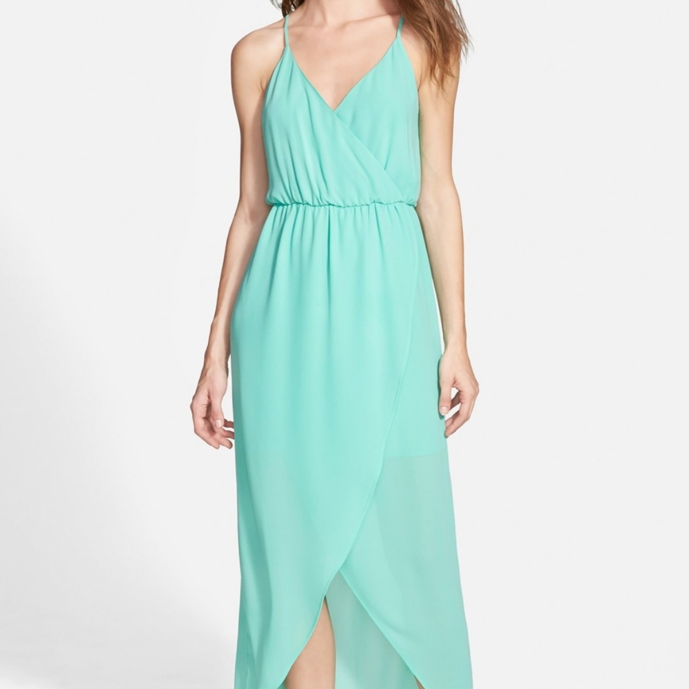 Lush Tulip Hem High Low Maxi Dress Size Small